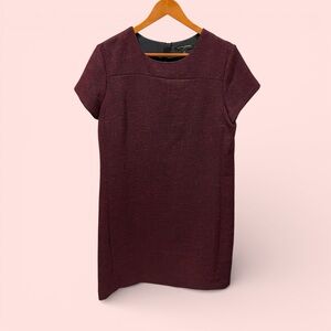 Sexy Banana Republic tweed red black office siren mini sheath whimsigoth dress